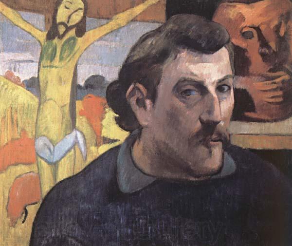 Paul Gauguin Self-Portrait with Yellow Christ Norge oil painting art